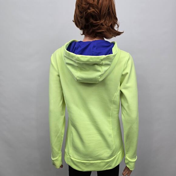 THE NORTH FACE Half Dome Hoodie Sweatshirt Spell Out Women M Neon Yellow/Green - Picture 4 of 12